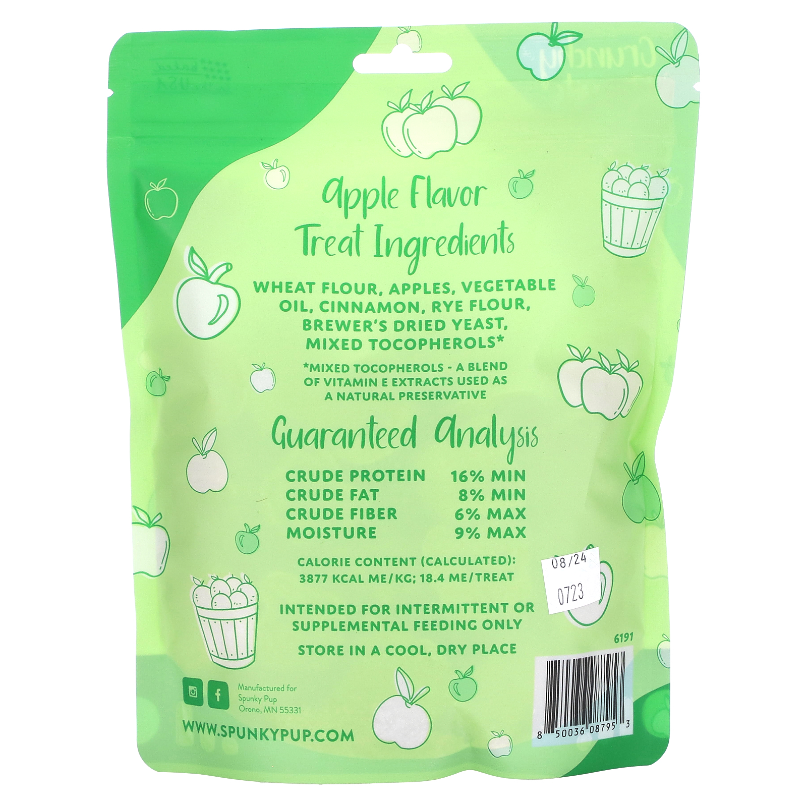 All Natural Dog Treats, Crunchy Biscuits, Apple Fritter , 10 oz (283 g)