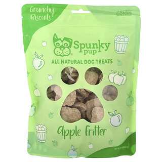 Spunky Pup, Friandises entièrement naturelles pour chiens, Biscuits croquants, Beignets aux pommes, 283 g