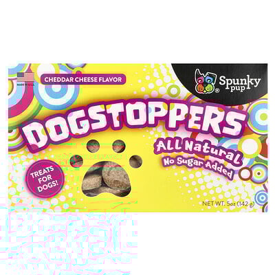 Spunky Pup  Dogstoppers  Treats For Dogs  Cheddar Cheese  5 oz (142 g)