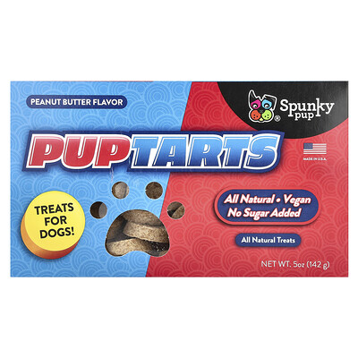 Spunky Pup  PupTarts  Treats For Dogs  Peanut Butter  5 oz (142 g)
