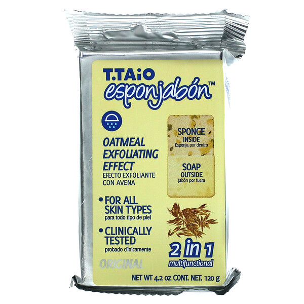 T. Taio‏, Oatmeal Soap-Sponge, 4.2 oz (120 g)