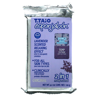 T. Taio, 薰衣花草皂海綿，4.2 盎司（120 克）