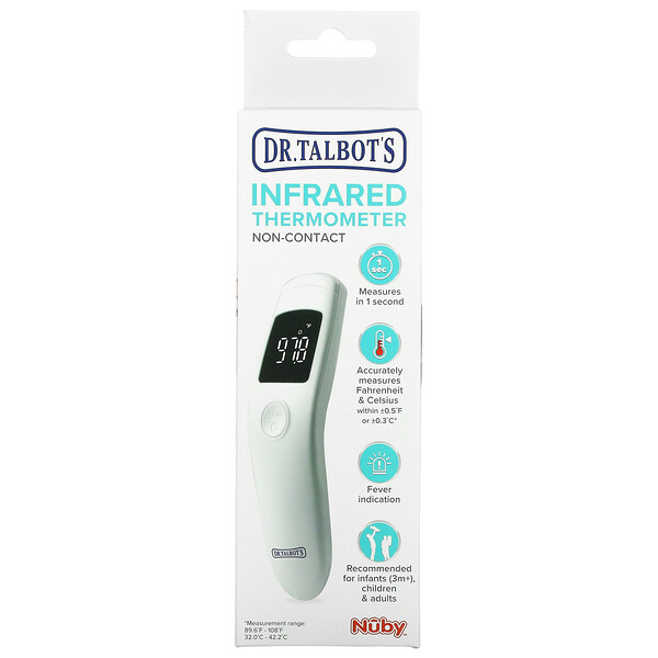 Infrared Thermometer, White, 1 Thermometer