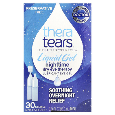 TheraTears  Nighttime Dry Eye Therapy  Lubricant Eye Gel  30 Single-Use Vials