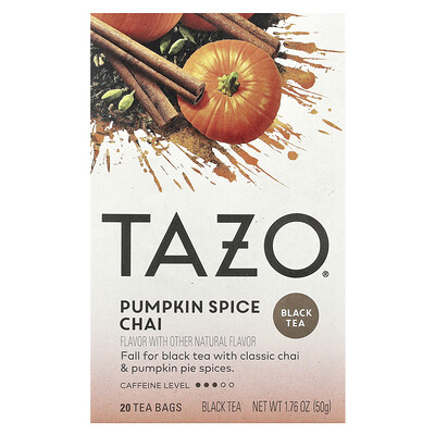 TAZO  Black Tea  Pumpkin Spice Chai  20 Tea Bags  1.76 oz (50 g)