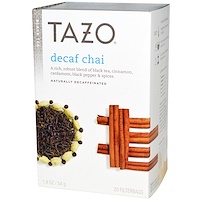 Tazo Teas, Decaf Chai, Naturally Decaffeinated, Black Tea, 20 ...