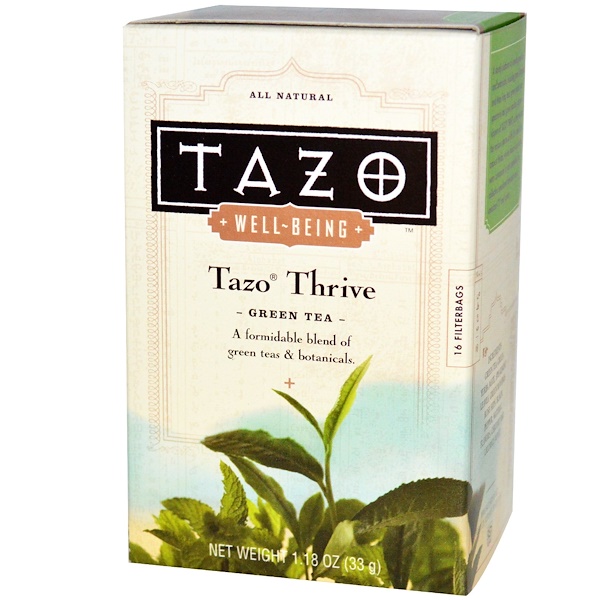 Tazo Teas, WellBeing, Tazo Thrive, Green Tea, 1.18 oz (33 g), 16