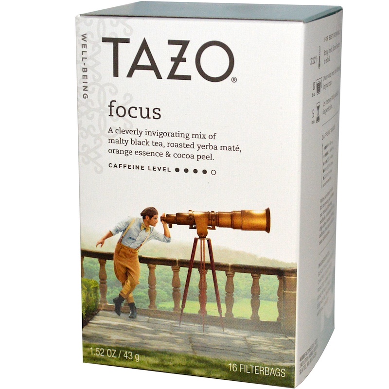 Tazo Teas, WellBeing, Focus, Black Tea, 16 Filterbags, 1.52 oz (43 g