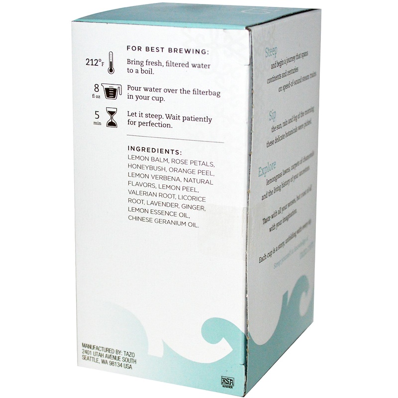 Tazo Teas, WellBeing Tazo Rest, Caffeine Free, 16 Filterbags, 1.07 oz