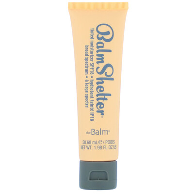 theBalm Cosmetics Balm Shelter Tinted Moisturizer, SPF 18, Light Medium, 2.07 fl oz (58.68 ml)