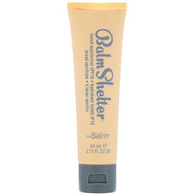 theBalm Cosmetics Balm Shelter Tinted Moisturizer, SPF 18, Medium Dark, 2.15 fl oz (64 ml)