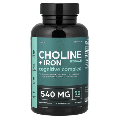 Product Image for Thinbi, Choline + Iron, 60 Capsules