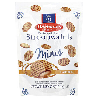 Daelmans, Mini Stroopwafels, Καραμέλα, 5,29 oz (150 g)