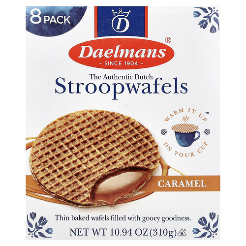 Daelmans Stroopwafels, Caramel, 8 Waffles, 10.94 oz (310 g)