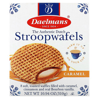 Daelmans, Stroopwafels, καραμέλα, 8 βάφλες, 10,94 ουγκιές (310 g)