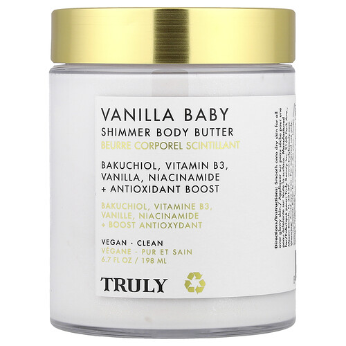 Truly Beauty, Vanilla Baby Shimmer Body Butter, Körperbutter mit Vanille für Babys, 198 ml (6,7 fl. oz.)