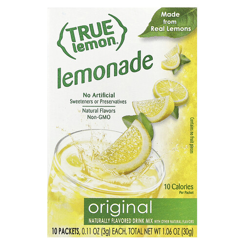 True Citrus True Lemon®, Original Lemonade, 10 Packets, 0.11 oz (3 g) Each