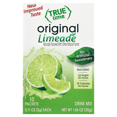 True Citrus, True Lime, Limeade, Original, 10 Packets, 0.11 oz (3 g) Each