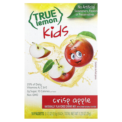 True Citrus  True Lemon  Kids Drink Mix  Crisp Apple  10 Packets  0.12 oz (3.5 g) Each