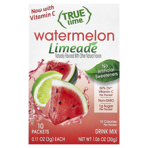 True Citrus, True Lime, Limeade, Watermelon , 10 Packets, 0.11 oz (3 g) Each