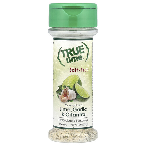True Citrus, True Lime, Crystallized Lime, Garlic & Cilantro, Salt-Free, 1.94 oz (55 g)