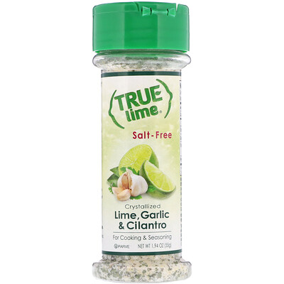 True Citrus True Lime, Кристаллизированный лимон, Чеснок и кинза, Без соли, 1,94 унц. (55 г)