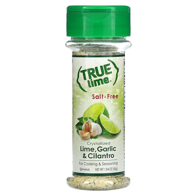 True Citrus True Lime, кристаллизованный лайм с чесноком и кориандром, без соли, 55 г (1,94 унции)
