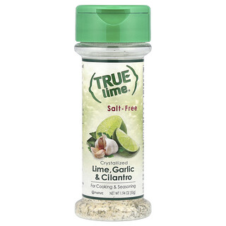 True Citrus, True Lime, Crystallized Lime, Garlic & Cilantro, Salt-Free, 1.94 oz (55 g)