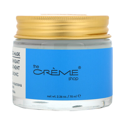The Creme Shop Hyaluronic Acid, Overnight Gel Beauty Mask, 2.36 oz (70 ml)