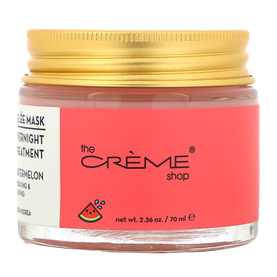 The Creme Shop Gelee Beauty Mask, Overnight Treatment, Watermelon, 2.36 oz (70 ml)