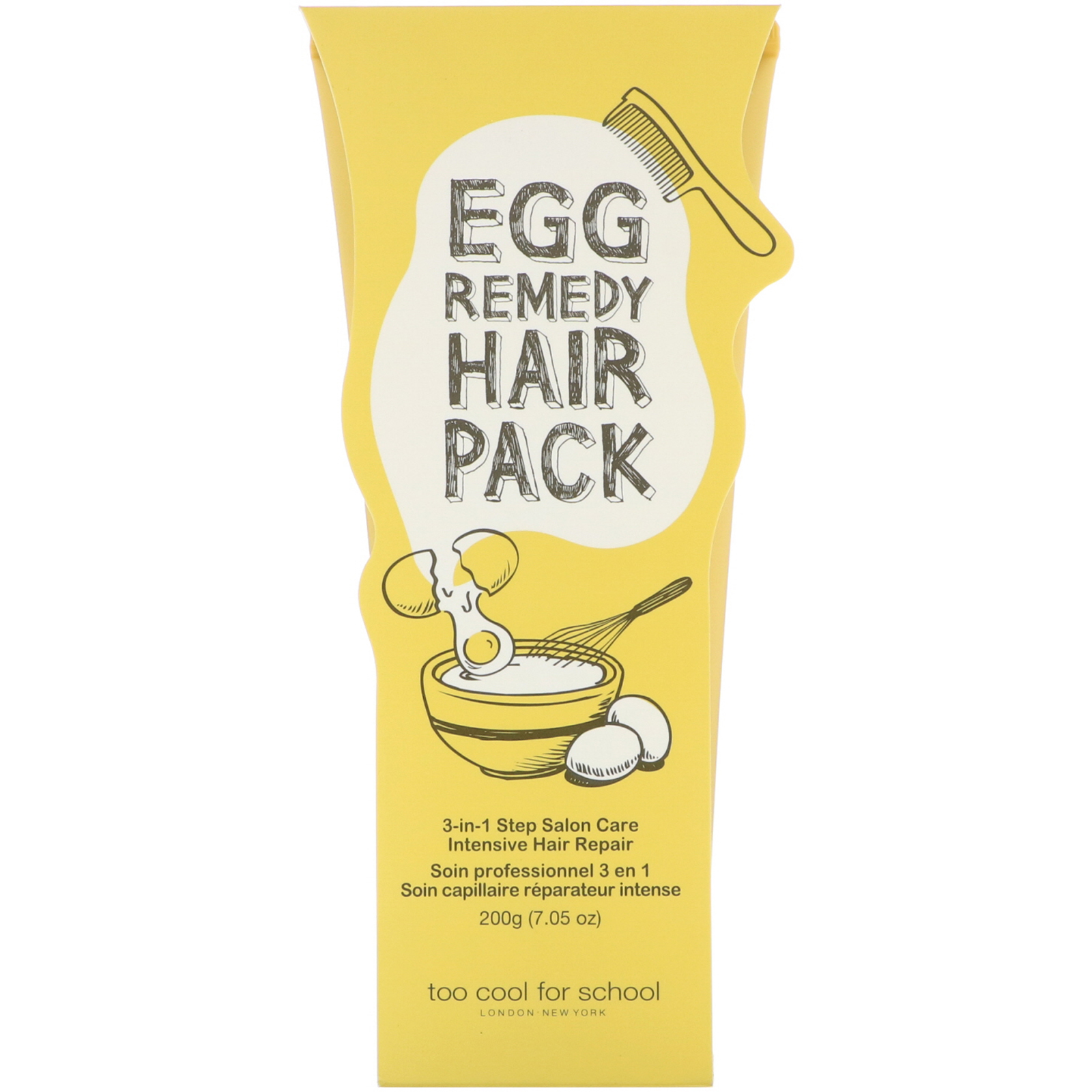 Яичная маска отзывы. Too cool for School Egg маска для волос. Egg Remedy hair Pack. Маска с яйцом для волос корейская. Маска для волос желтая упаковка с яйцом.