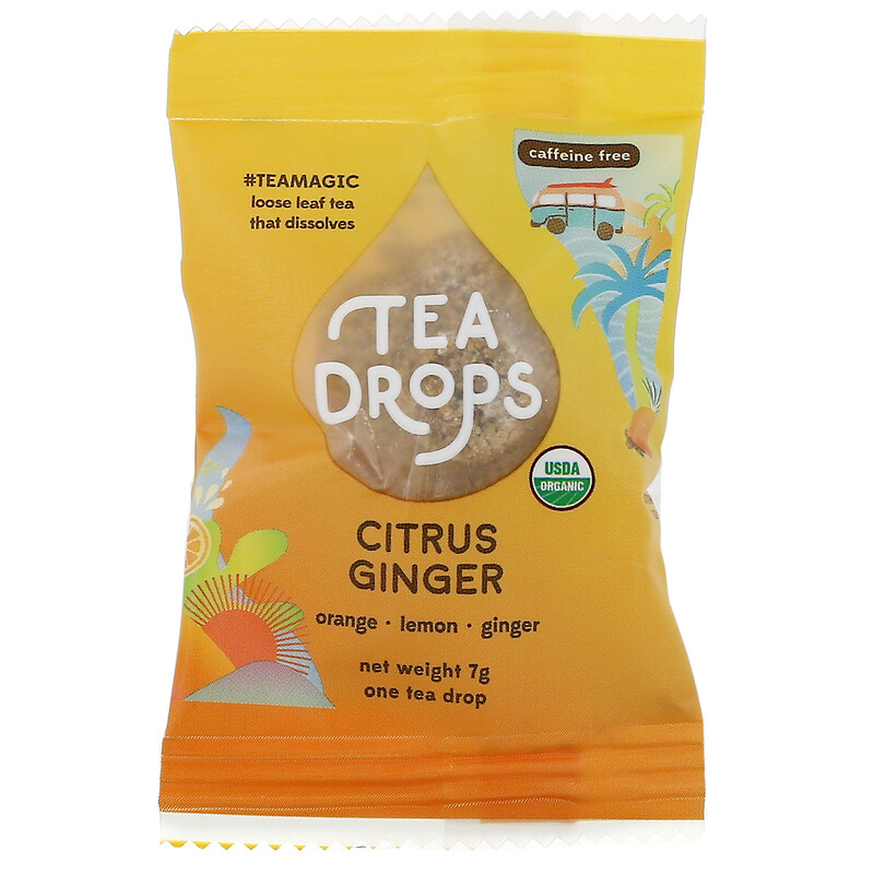 Tea Drops, Citrus Ginger, Caffeine Free, 2.5 oz iHerb