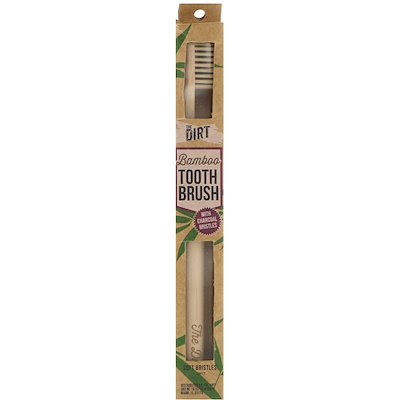 The Dirt Bamboo Toothbrush with Charcoal Bristles, 1 Toothbrush