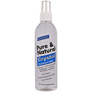 Thai Deodorant Stone, Pure & Natural, Crystal Deodorant Mist, Unscented, 8 oz (240 ml)