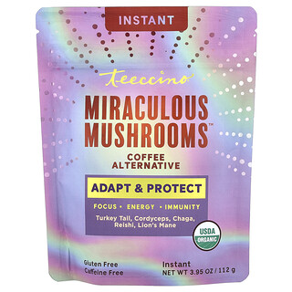 Teeccino, Miraculous Mushrooms™, alternativ til pulverkaffe, koffeinfri, 112 g
