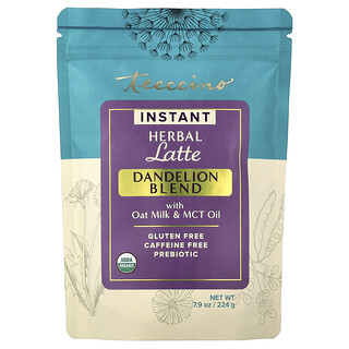 Teeccino, Latte de Ervas Instantâneo, Mistura de Dente-de-Leão, Sem Cafeína, 224 g (7,9 oz)