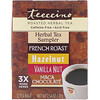 Teeccino, Roasted Herbal Tea Sampler, 4 Herbal Flavors, Caffeine Free, 12 Tea Bags, 2.54 oz (72 g)