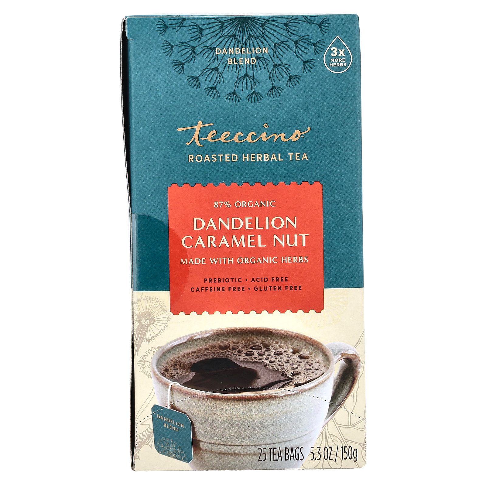 ローストハーブティー、タンポポキャラメルナッツ、カフェインフリー