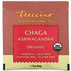 Teeccino, Mushroom Herbal Tea, Organic Chaga Ashwagandha, Caffeine Free , 10 Tea Bags, 2.12 oz (60 g)