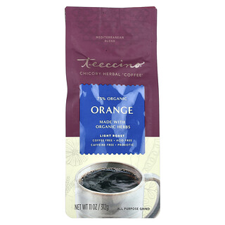 Teeccino, Café de Chicória e Ervas, Mistura Mediterrânea, Laranja, Torra leve, Sem Cafeína, 312 g (11 oz)