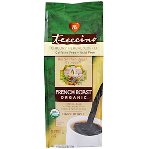 Teeccino, Органический французской обжарки, сильной обжарки, без кофеина, 312 г (11 унций)