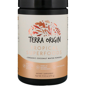Отзывы о Terra Origin, Tropical Superfoods, Organic Coconut Water Powder, 9.52 oz (270 g)