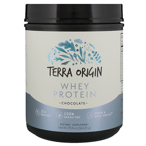 Отзывы о Terra Origin, Whey Protein, Chocolate, 1.2 lbs (560.25 g)