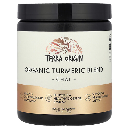 Terra Origin, Organic Turmeric Blend, Chai, 6.35 oz (180 g)