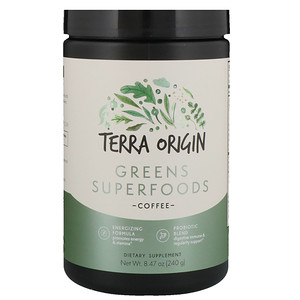 Отзывы о Terra Origin, Greens Superfoods, Coffee, 8.47 oz (240 g)