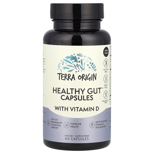 Terra Origin, Healthy Gut™ Kapseln mit Vitamin D, 60 Kapseln