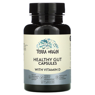 Terra Origin Healthy Gut Capsules with Vitamin D, 60 Capsules