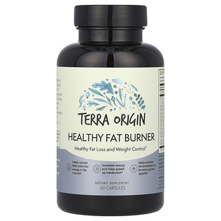 Terra Origin, Suplemento para quemar grasas saludable, 60 cápsulas