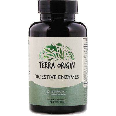 Terra Origin Digestive Enzymes, 60 Capsules