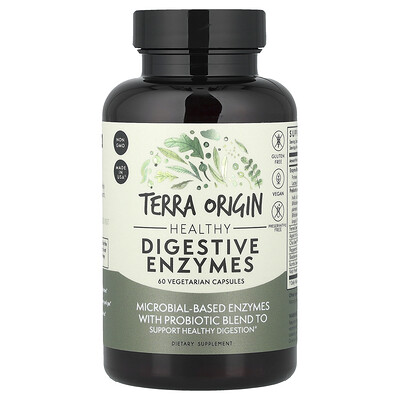 Product Image for Terra Origin, Healthy Digestive Enzymes, 60 Vegetarian Capsules